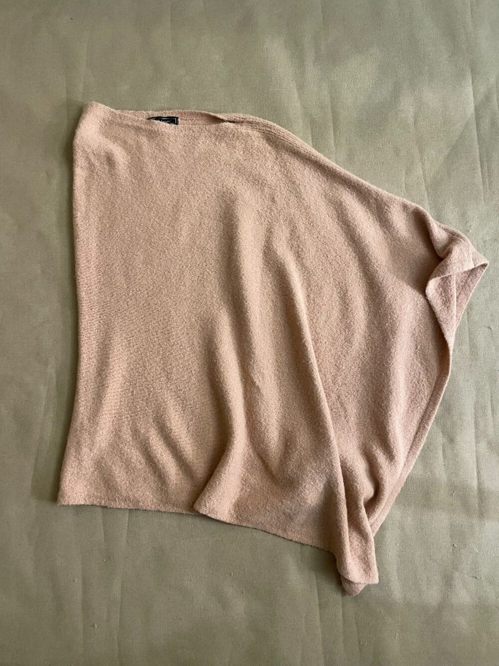 Cashmere Poncho Warm Pink OS Cashmere Blend Neutral Earthy Travel Comfort